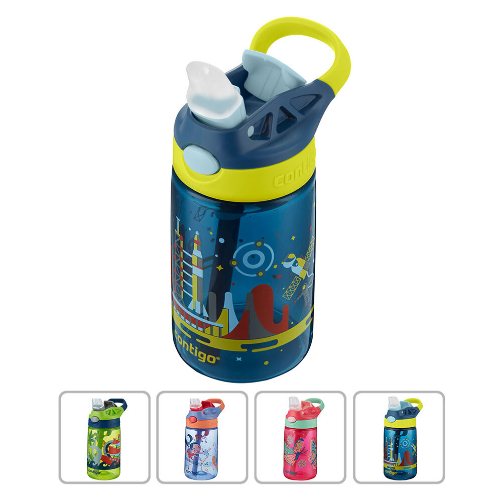 Contigo Gizmo Flip Kids Water Bottle 420ml For School Cheery with Cat